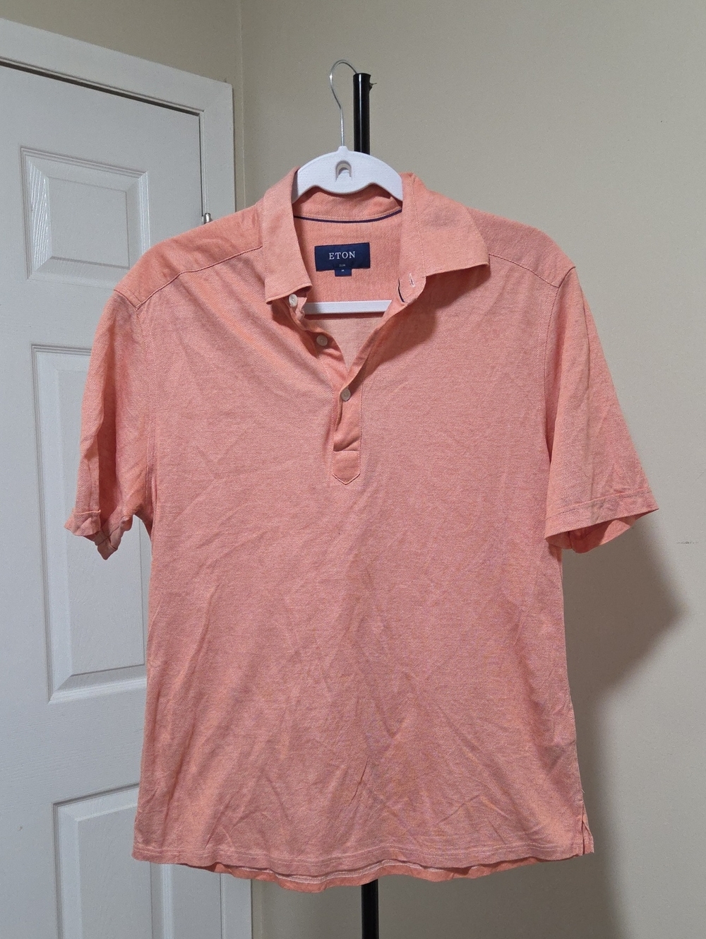Eton 100% Cotton Men's Peach Polo Shirt
